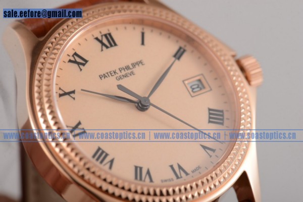 Rose Gold Patek Philippe Perfect Replica Calatrava Watch 5120G-001-GG